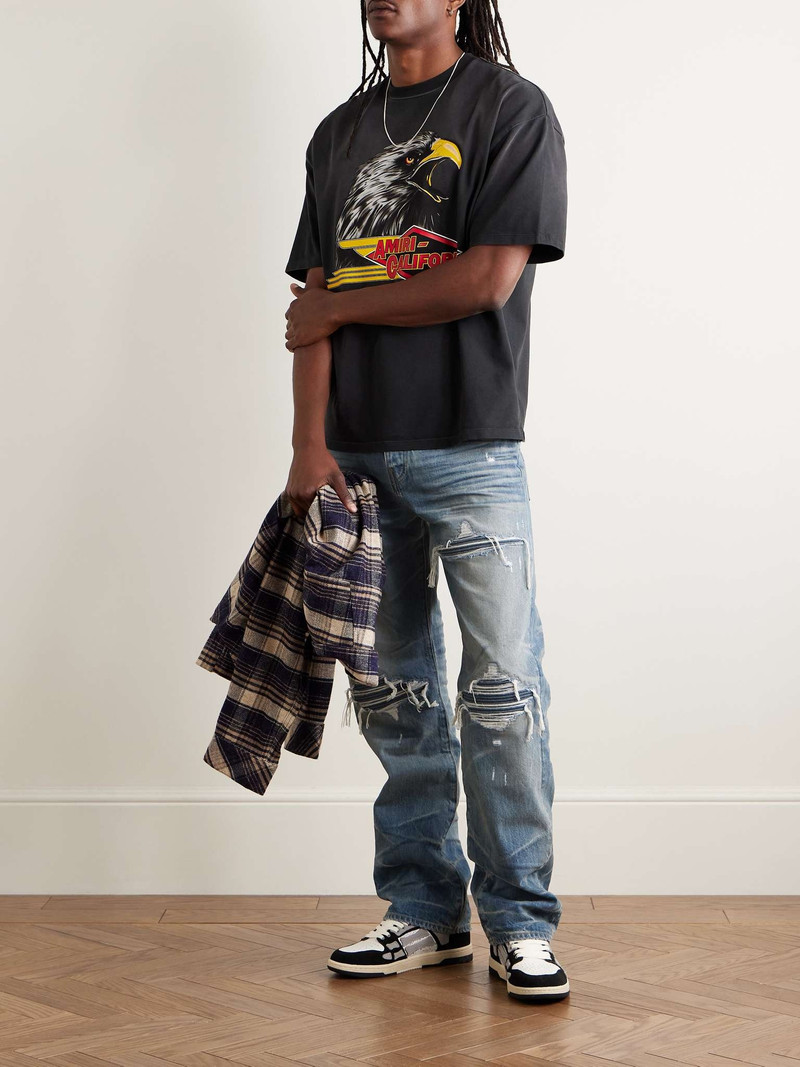 AMIRI MX1 Straight-Leg Panelled Distressed Jeans outlook