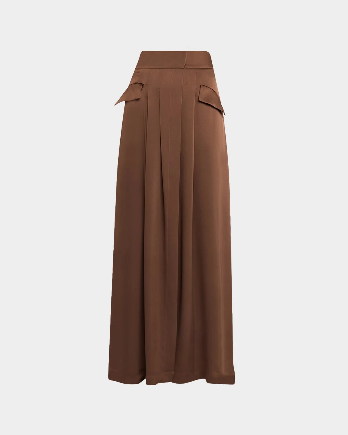 Zella Pleated Satin Maxi Skirt - 1