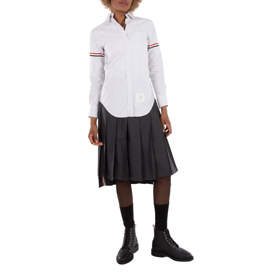 Thom Browne Super Twill Below Knee Pleated Skirt - 2