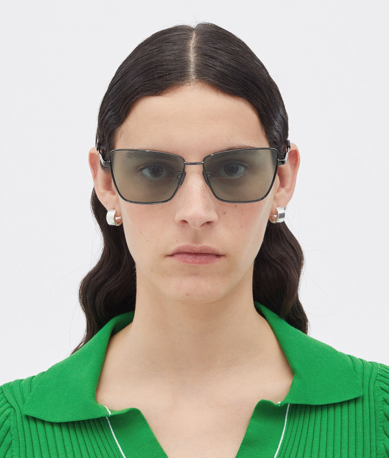 Bottega Veneta Classic Metal Square Sunglasses outlook
