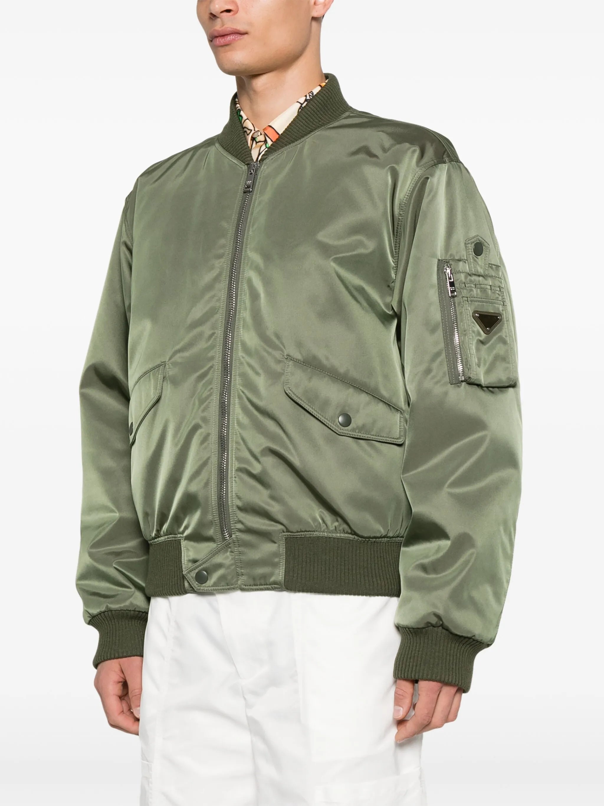 Triangle-logo Bomber Jacket - 4