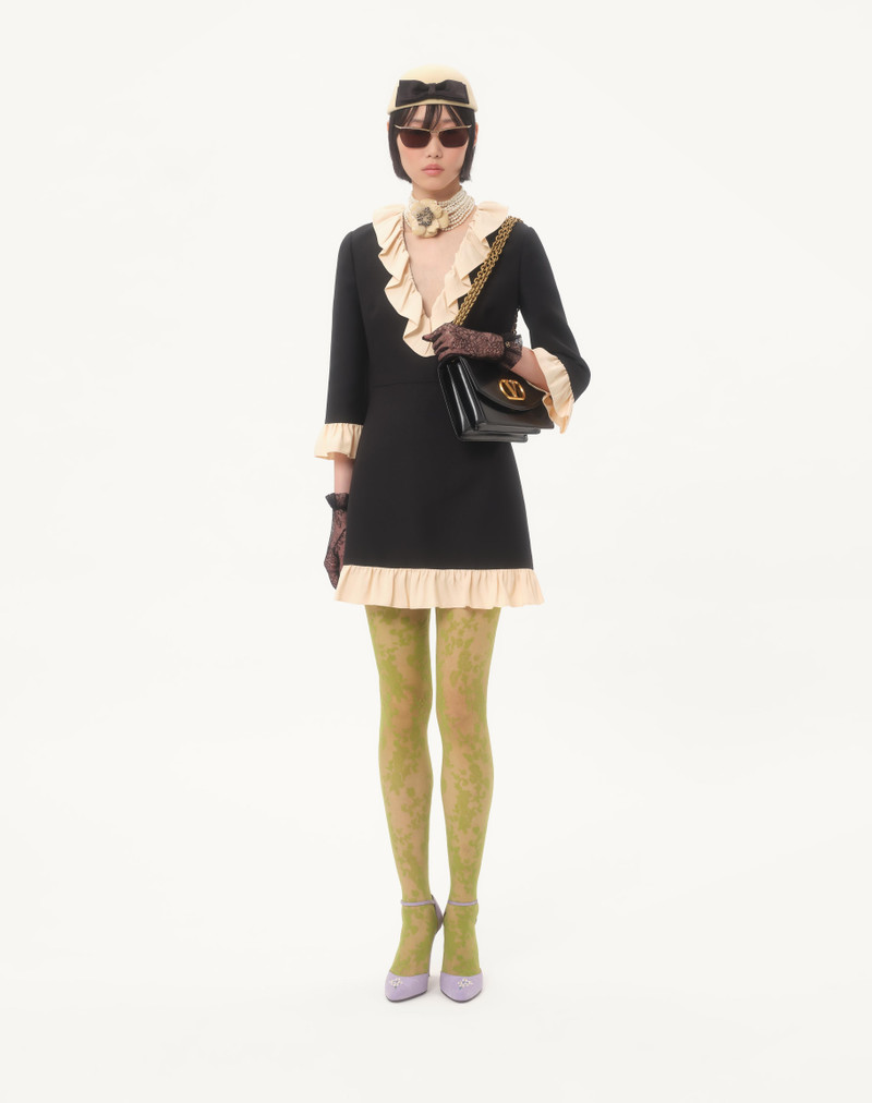 Valentino CREPE COUTURE SHORT DRESS outlook