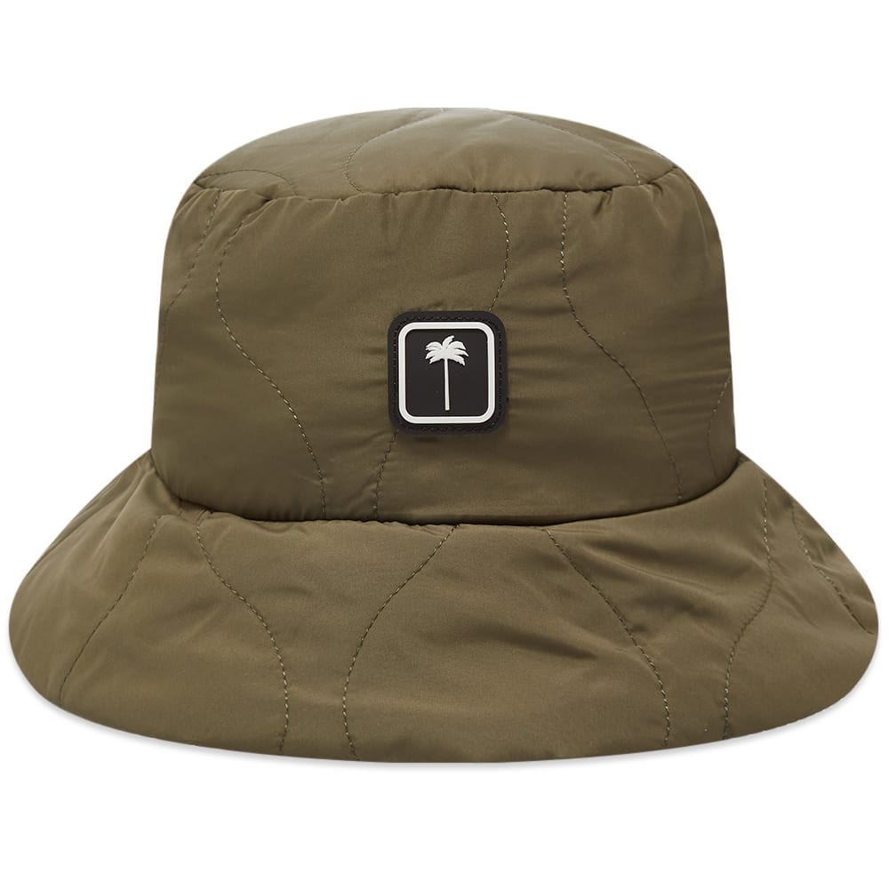 Palm Angels Patch Logo Quilted Bucket Hat - 2