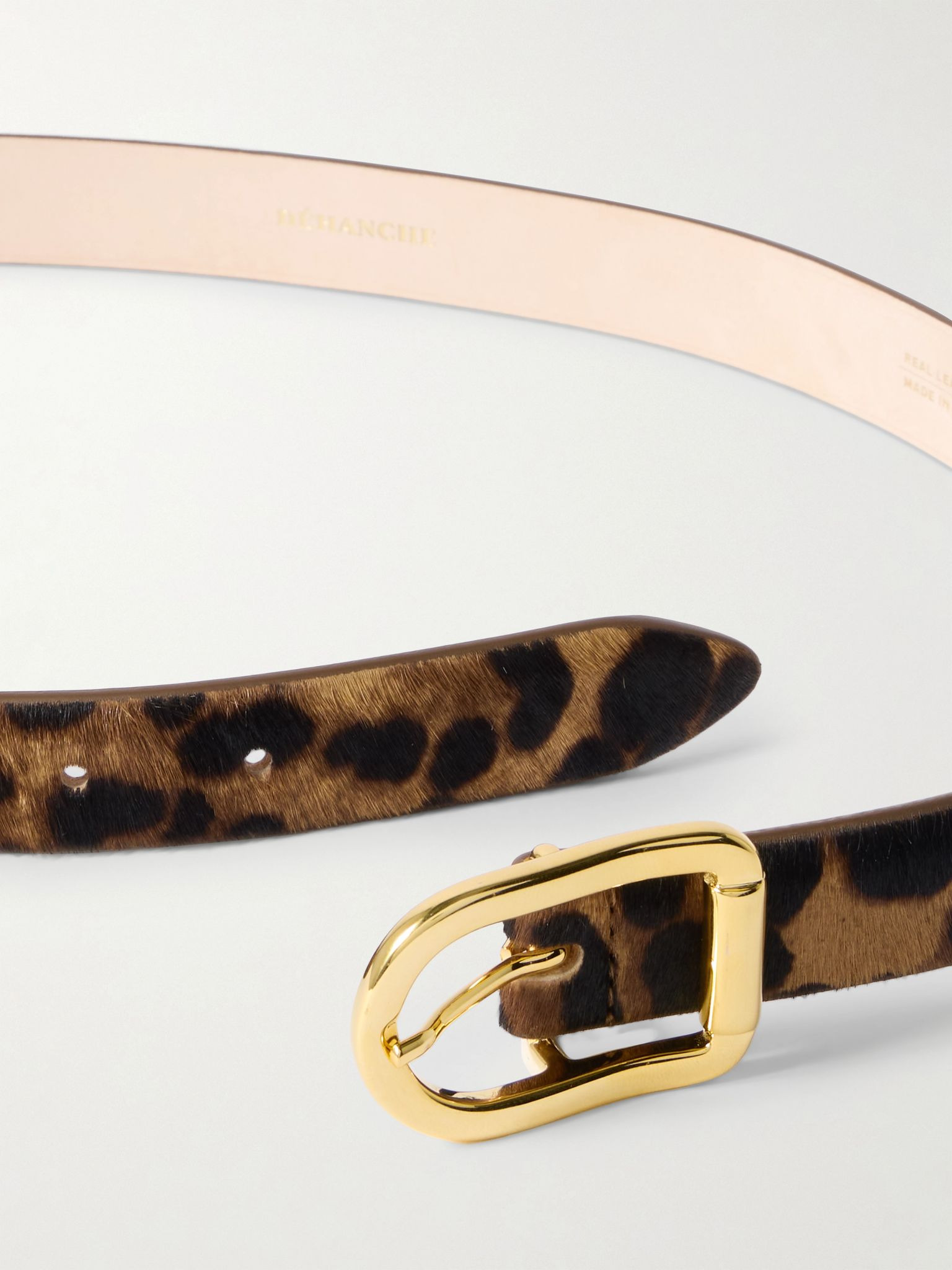 Mija leopard-print calf hair belt Leopard print - 3