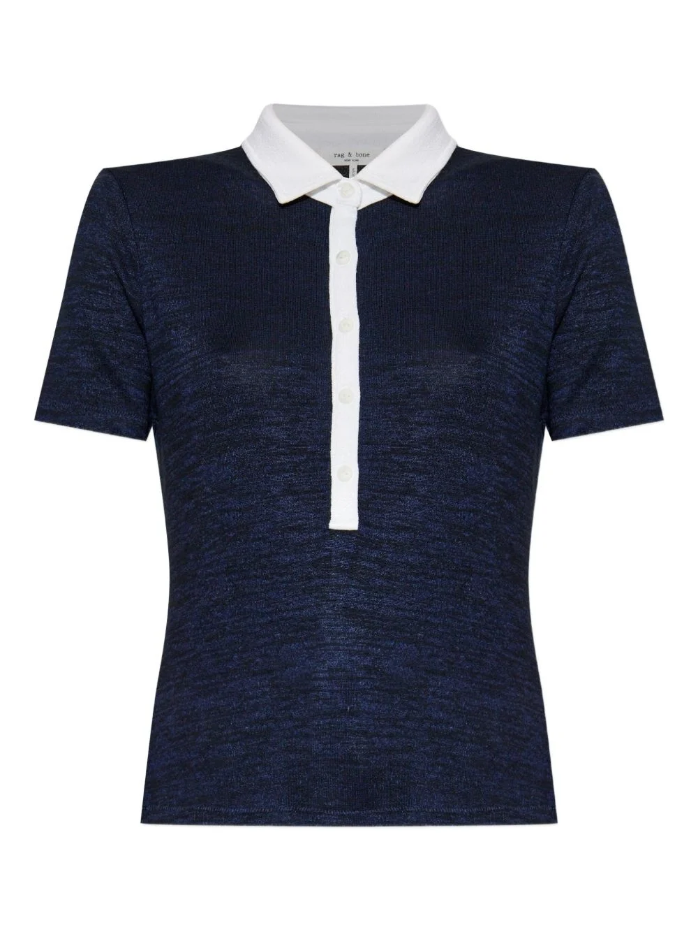 two-tone polo top - 1