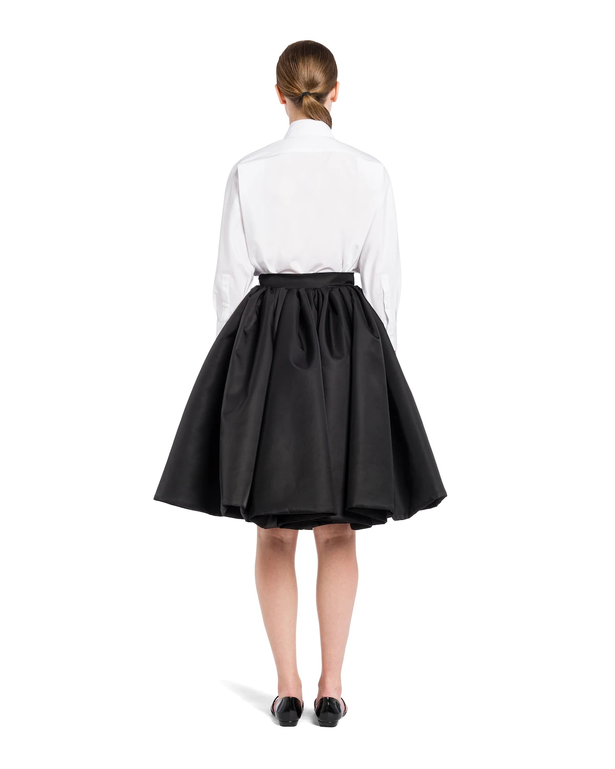 Re-Nylon Gabardine wide skirt - 4