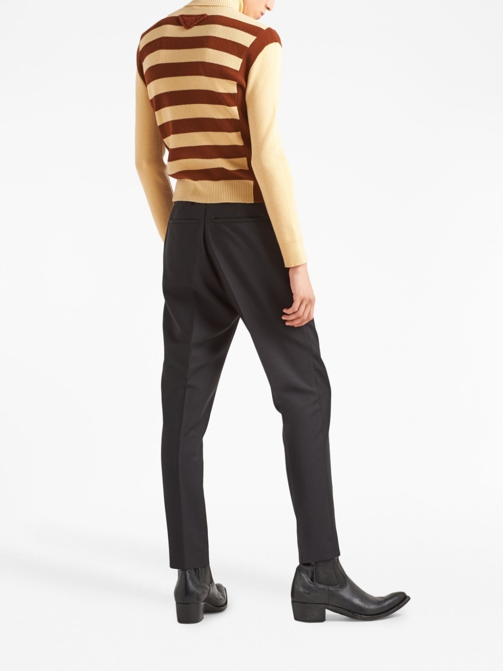 pleat-detail tailored trousers - 3