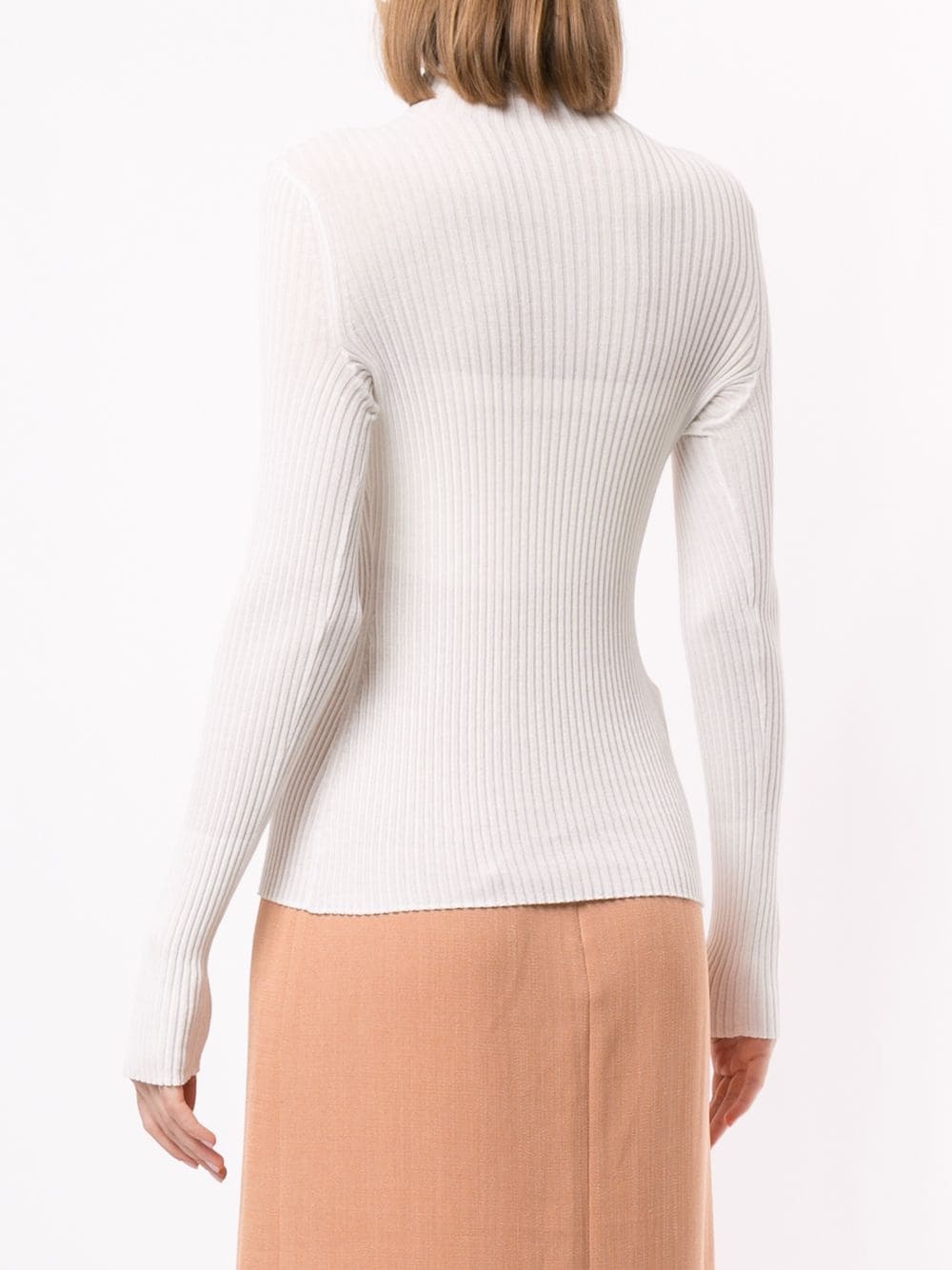 long sleeve ribbed knit sweatshirt - 4