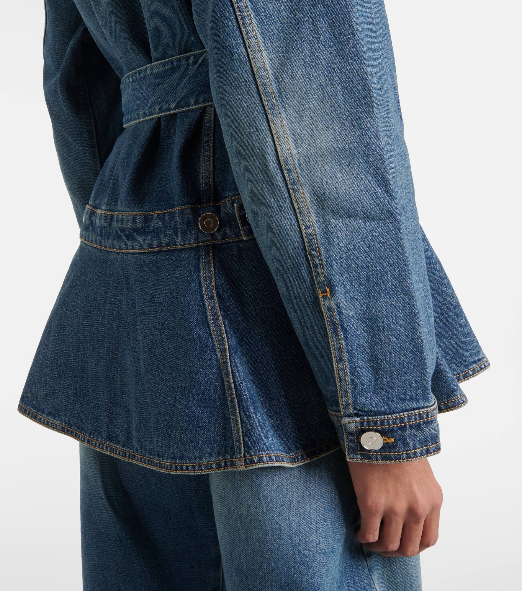 Peplum denim jacket - 6