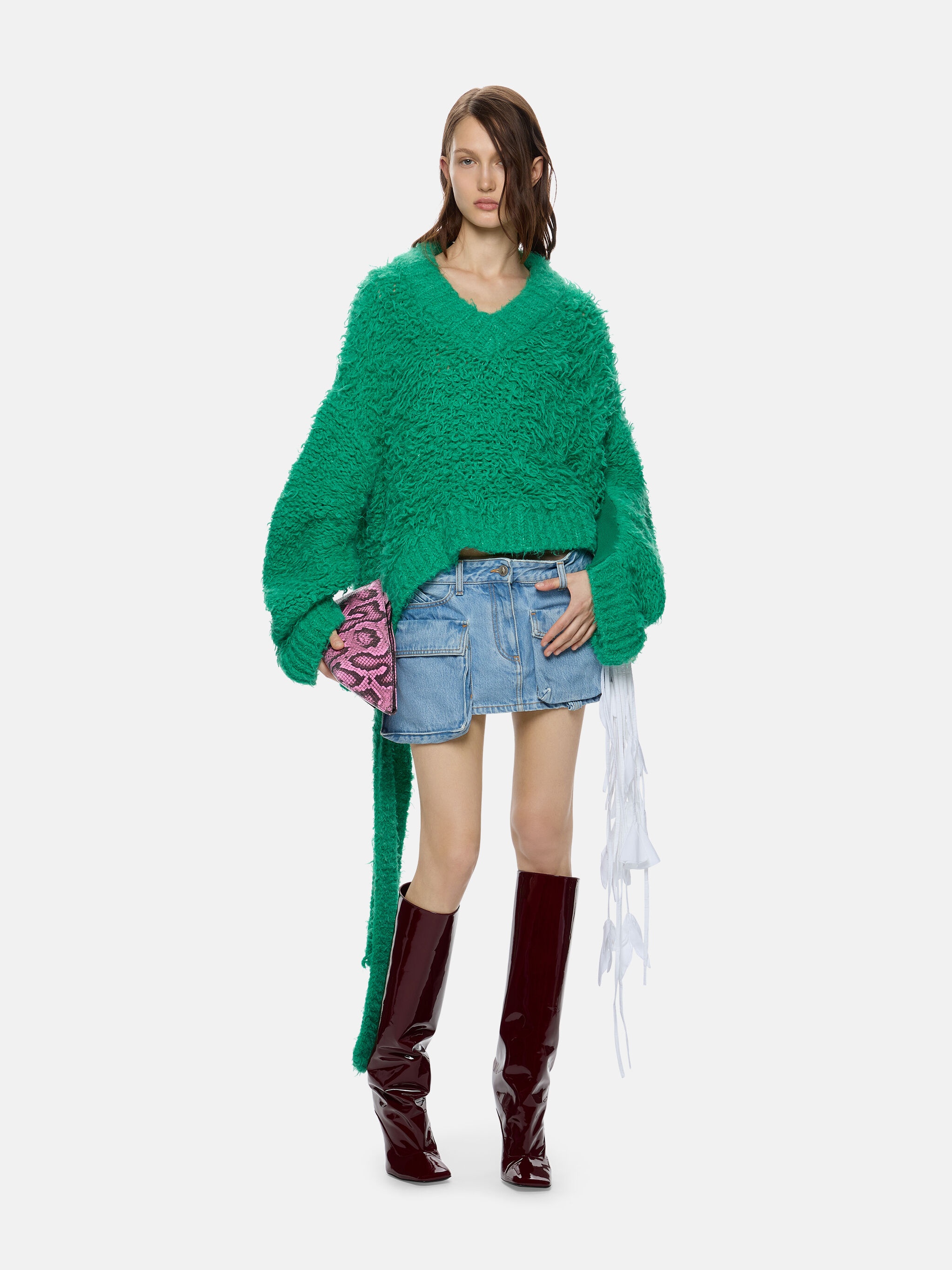 ''8.30PM'' GERANIUM OVERSIZED CLUTCH - 5