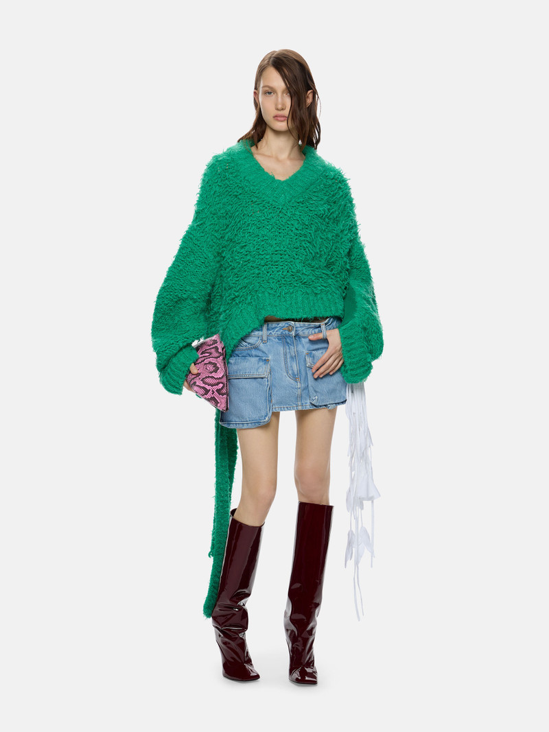 THE ATTICO ''8.30PM'' GERANIUM OVERSIZED CLUTCH outlook