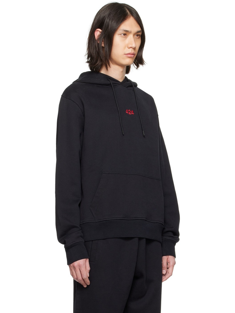 Black Embroidered Hoodie 2
