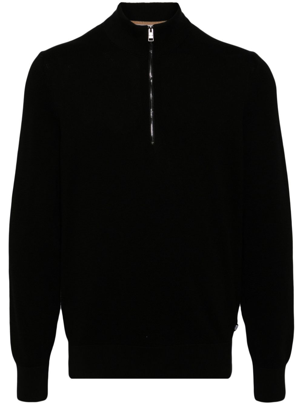 zip-up cotton jumper - 1