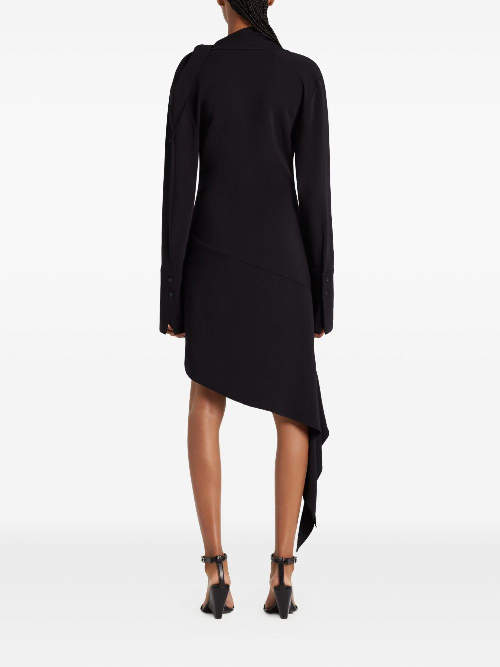 asymmetrical wrap dress - 4
