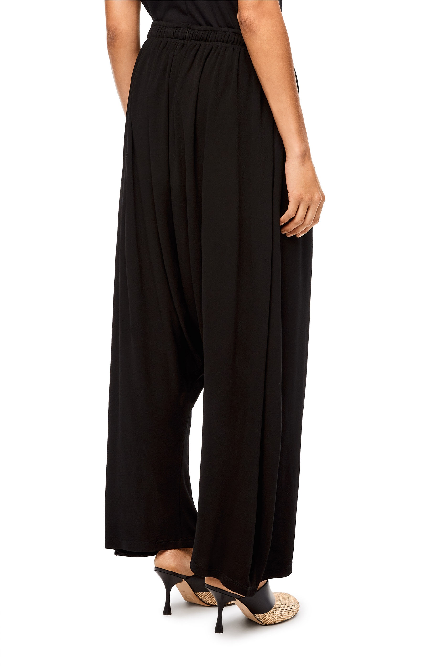 Balloon trousers in viscose crepe jersey - 5