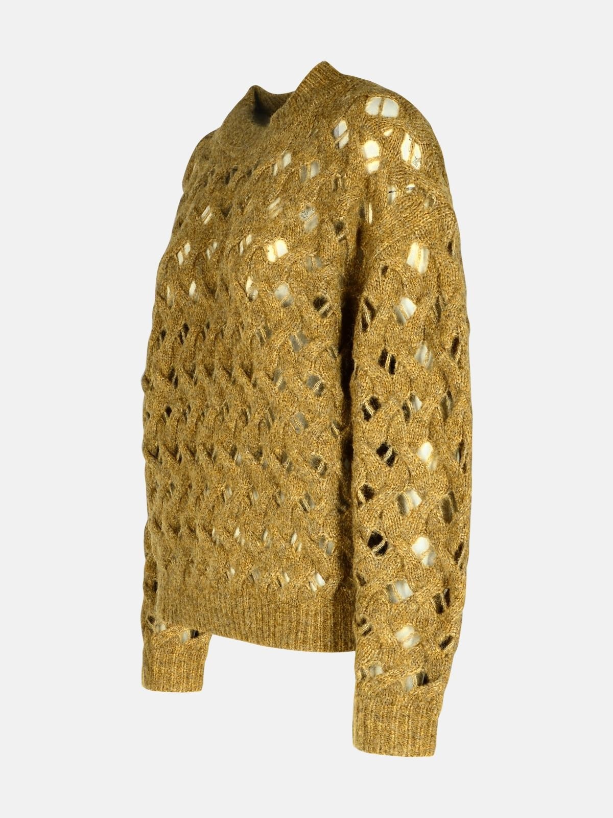 'AURELIA' BEIGE ACRYLIC BLEND SWEATER - 2