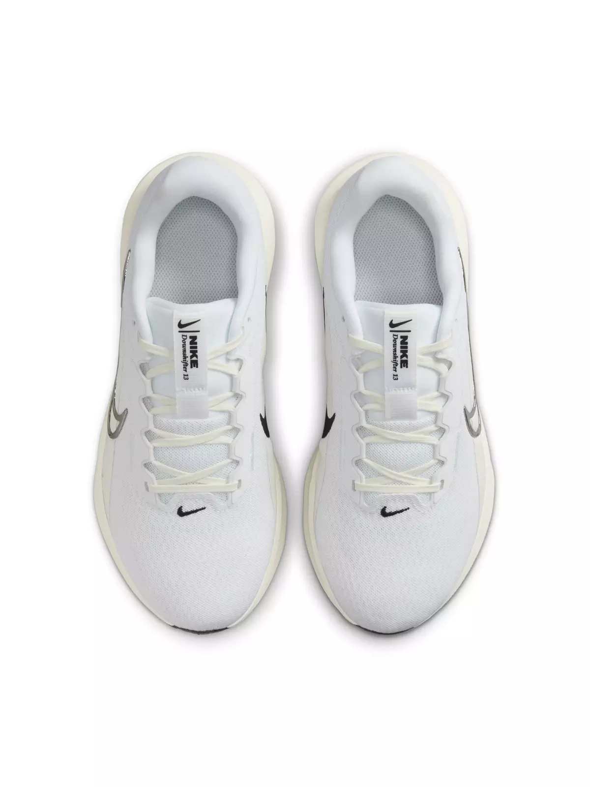 Downshifter 13 "White/Platinum Tint/White" Women's Wide Running Shoe - 4