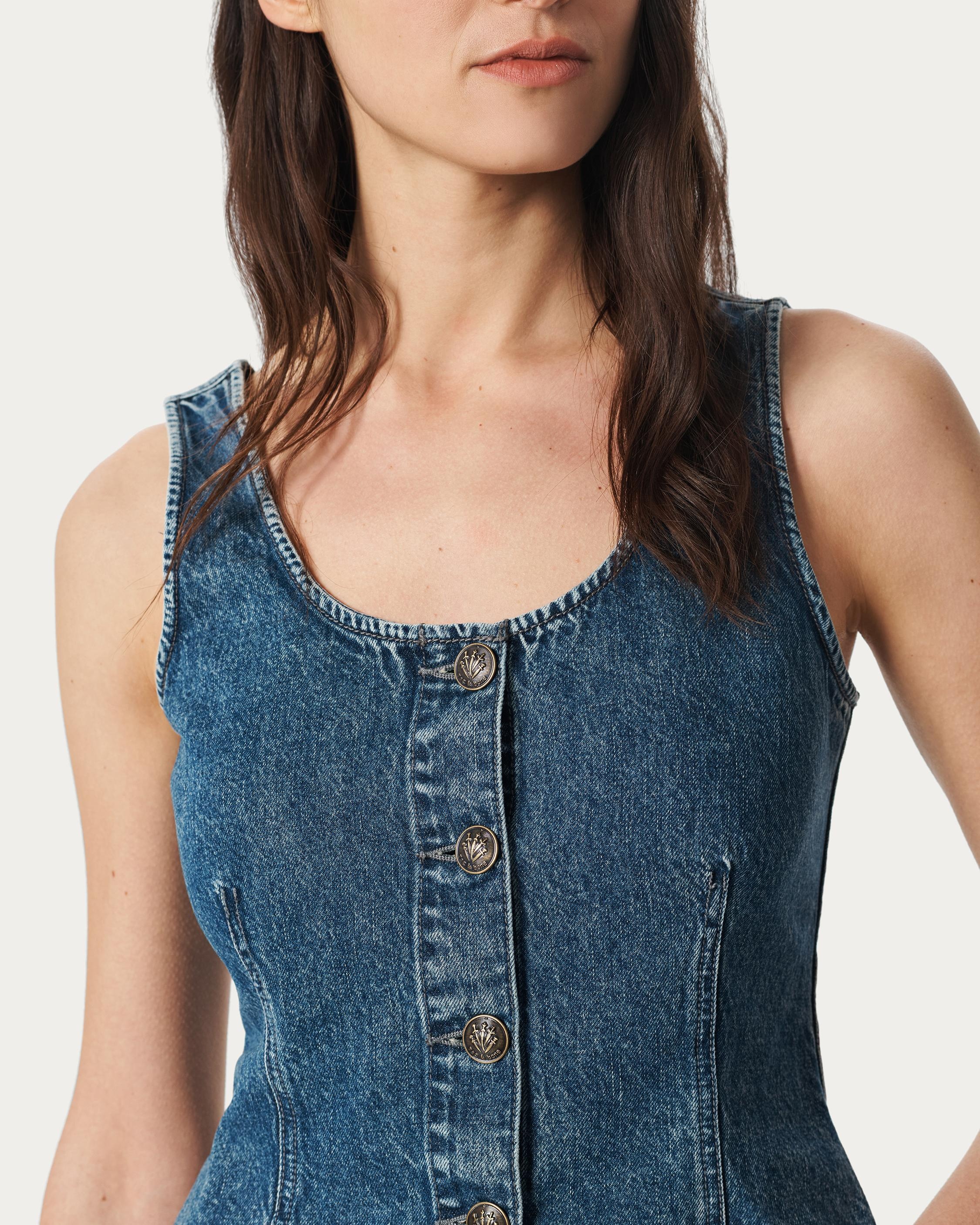 Poppy Denim Tank Top
Lightweight Rigid in Adeline - 4