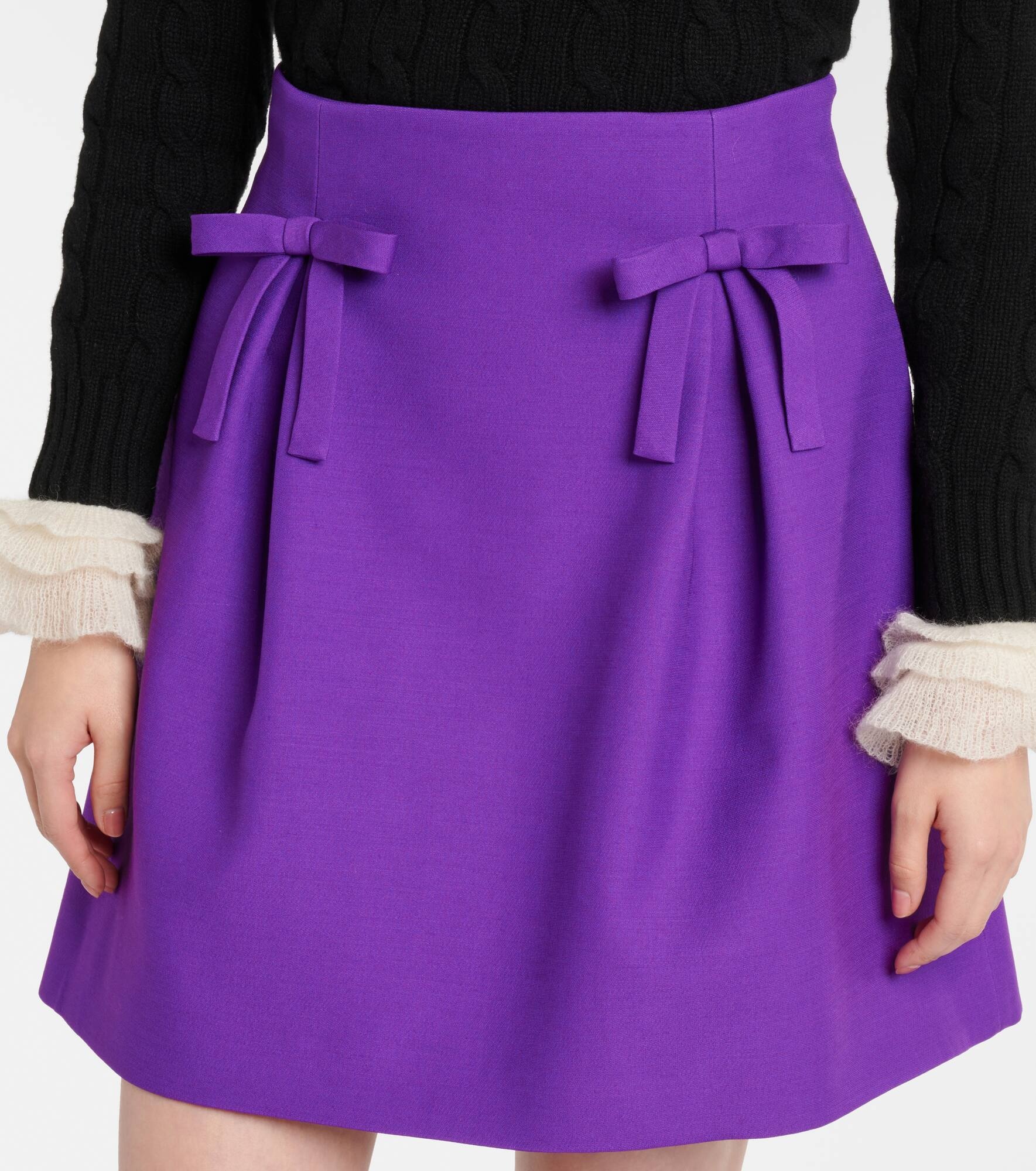 Crepe Couture bow-detail miniskirt - 4
