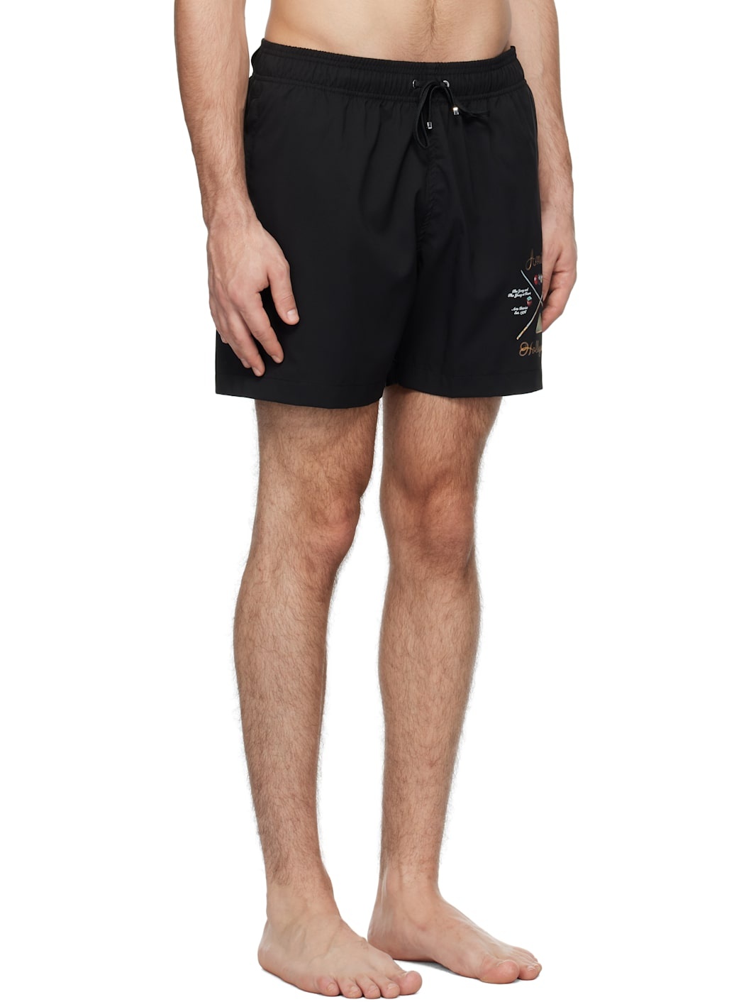 Black 'Amiri' Pool Cue Swim Shorts - 2