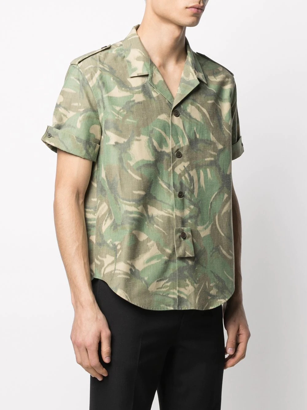 camouflage print short-sleeve shirt - 3