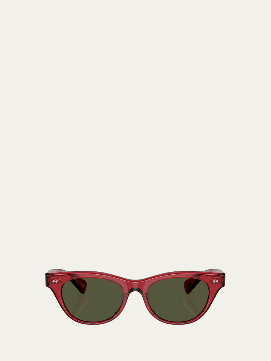 Avelin Havana Acetate Butterfly Sunglasses - 1