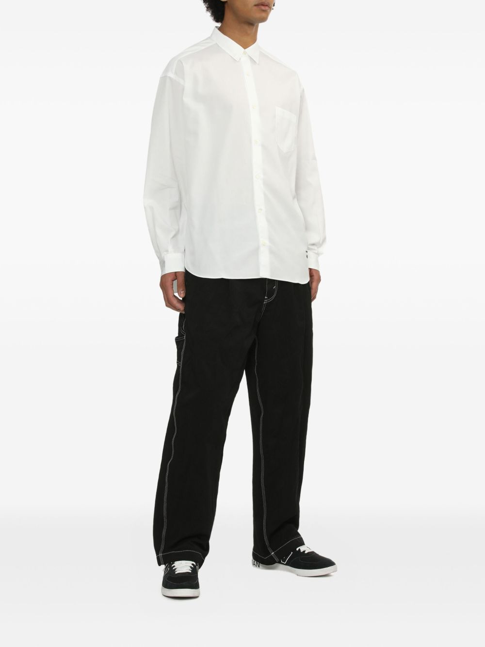 logo-embroidered shirt - 2