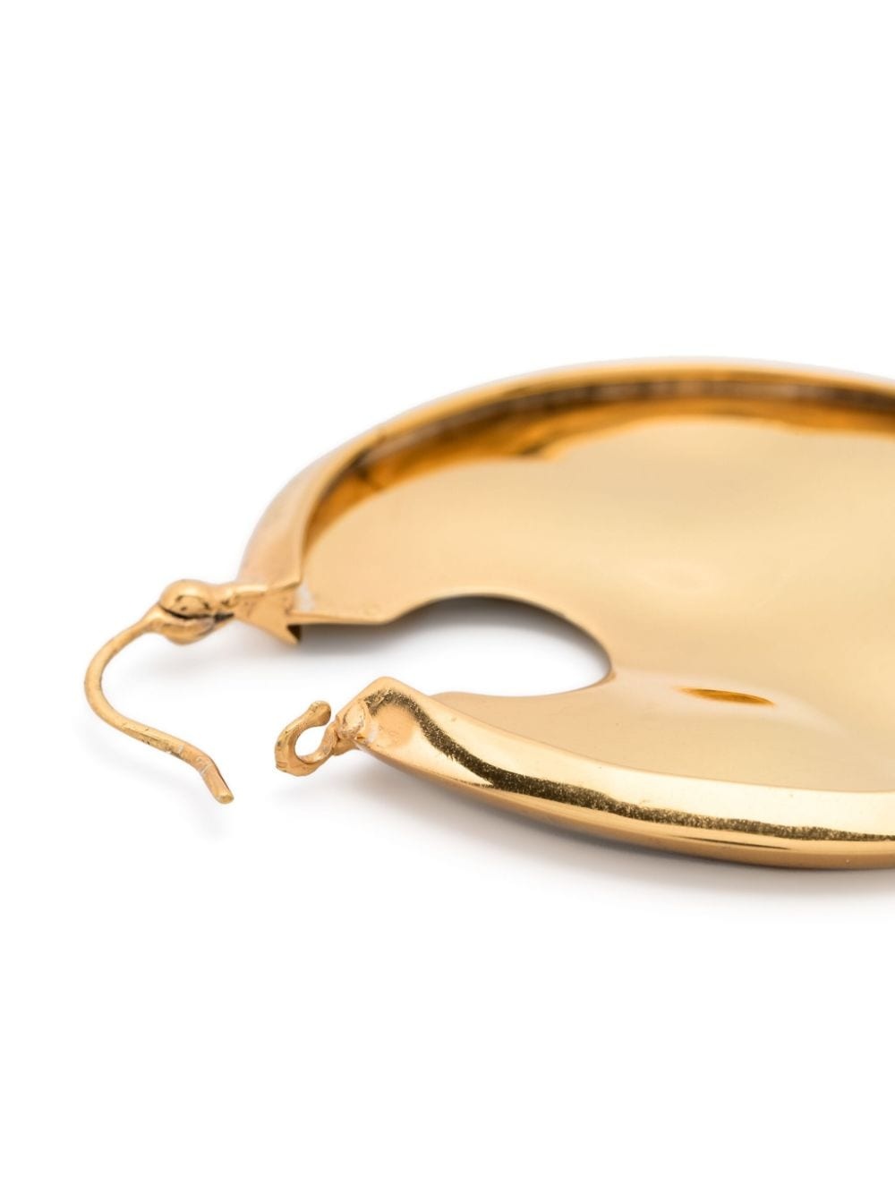 hammered-effect hoop earrings - 3