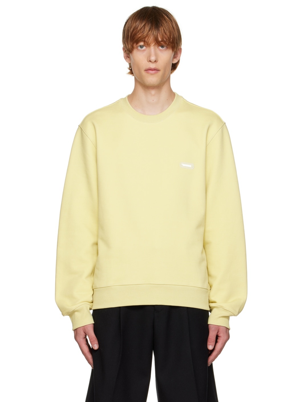 Yellow Embroidered Sweatshirt - 1