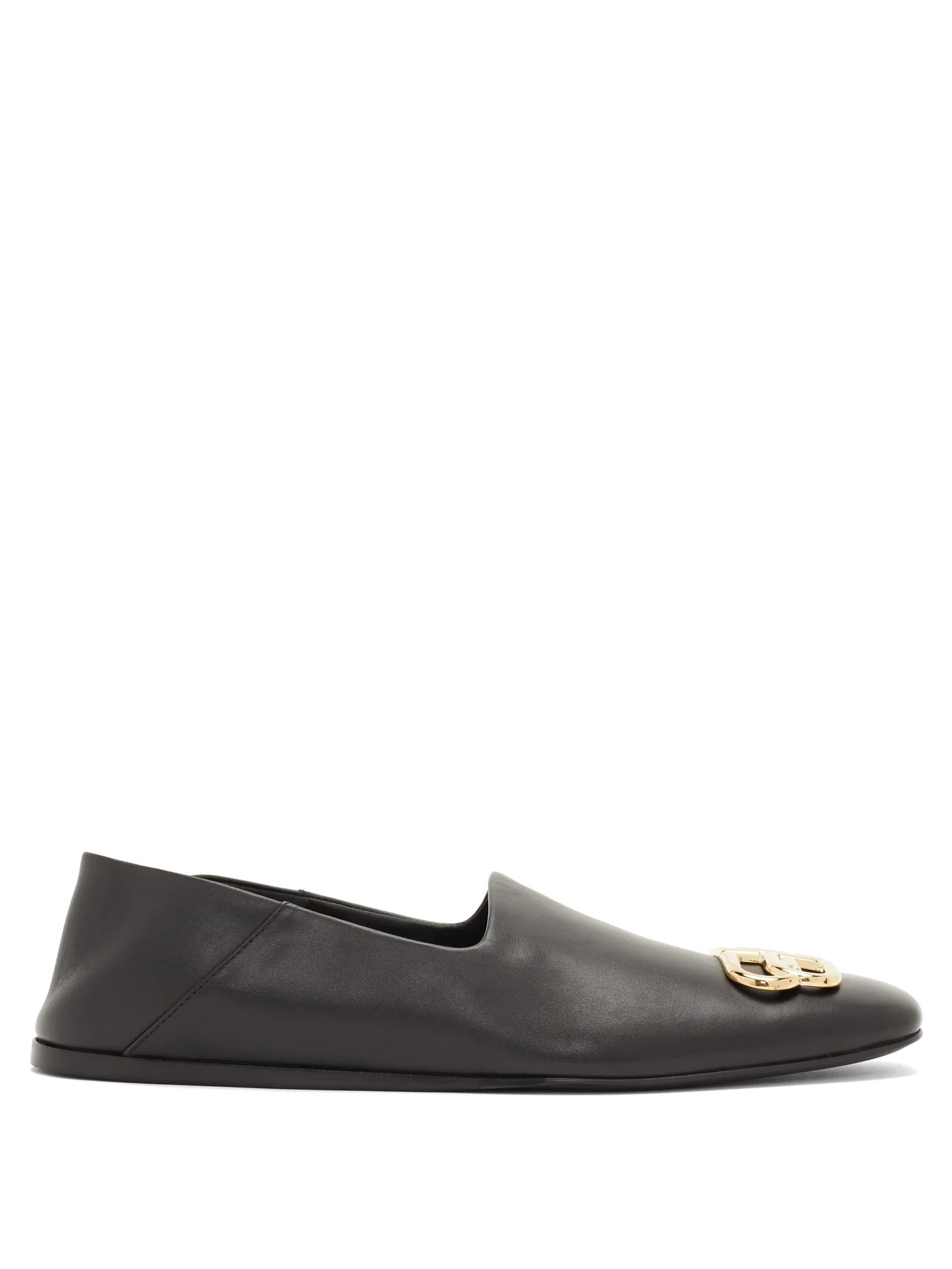 Cosy BB-logo collapsible-heel leather loafers - 1