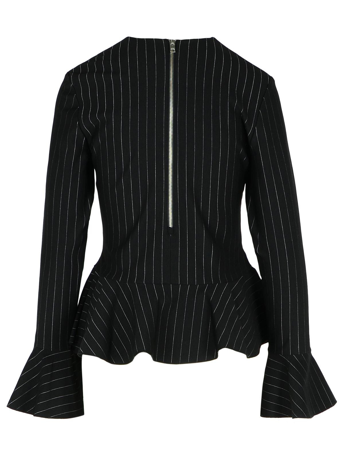 Ganni 'Peplum' Black Viscose Blend Blouse Women - 3