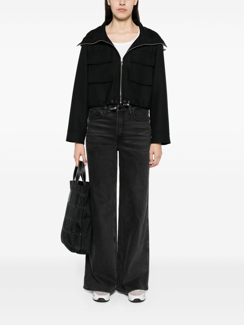 BOSS logo-plaque cropped jacket outlook