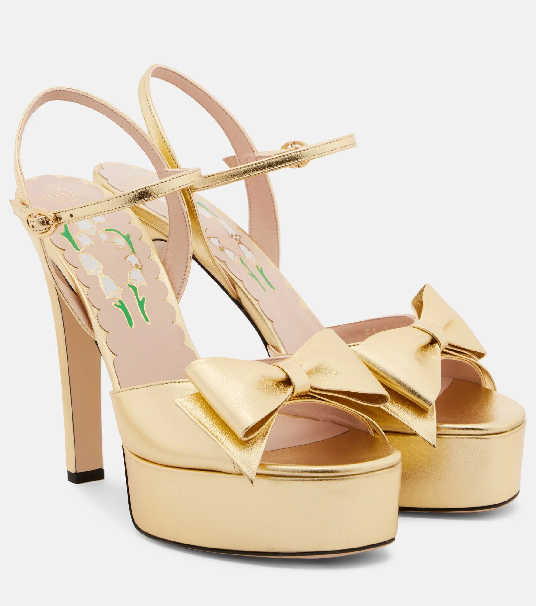 Bowow metallic leather platform sandals - 1