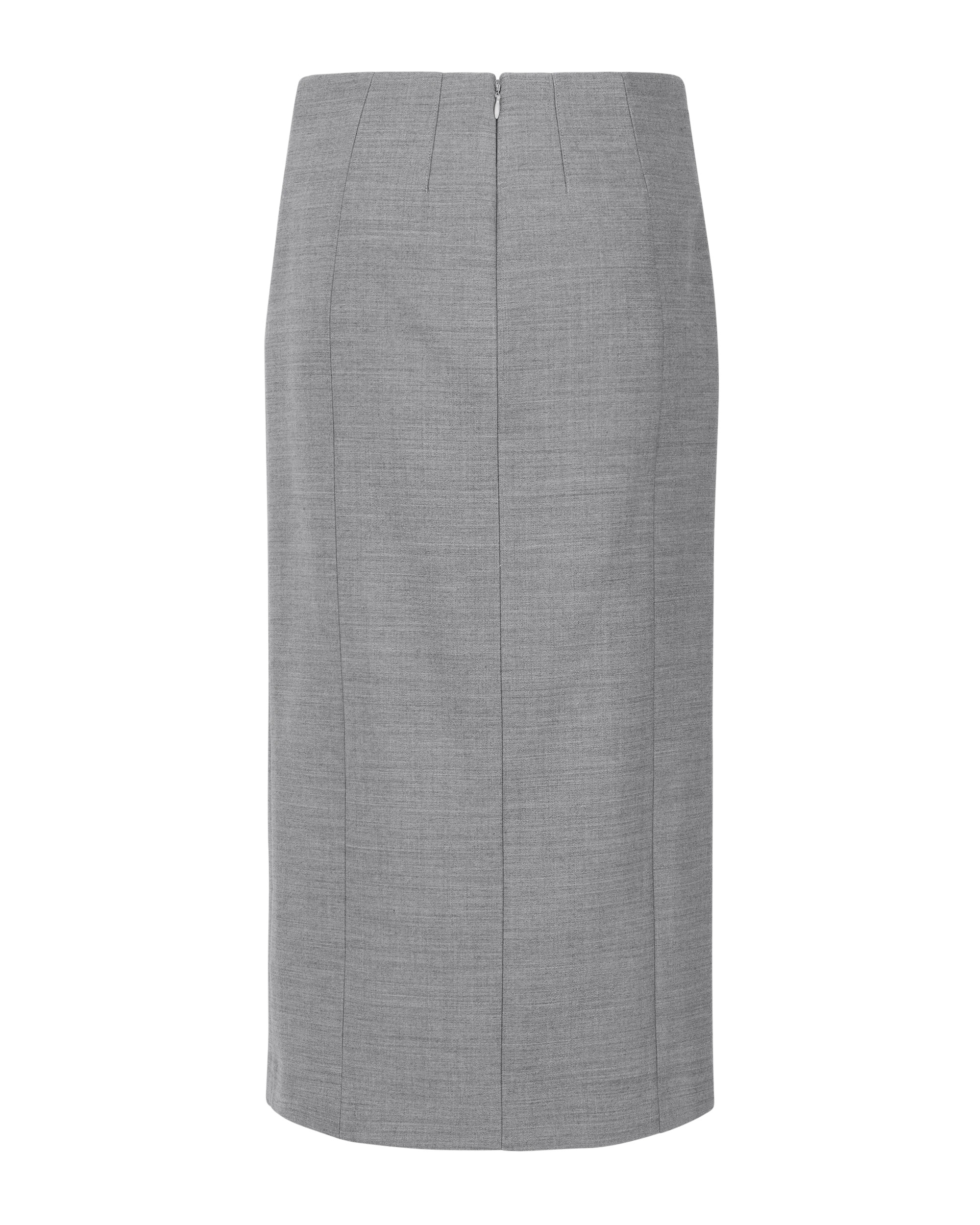 TAILORED MIDI SKIRT WARM GRAY - 2