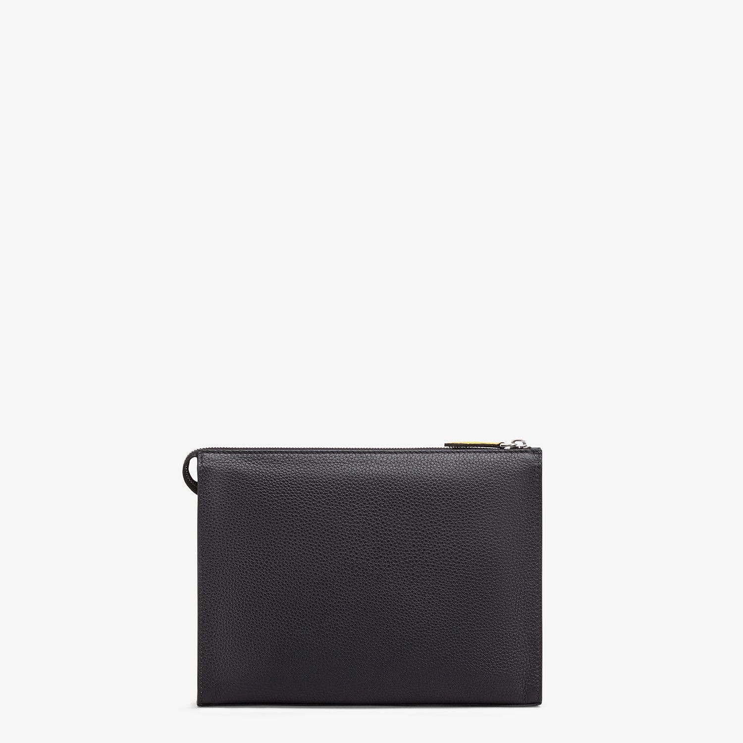 Black leather slim pouch - 3