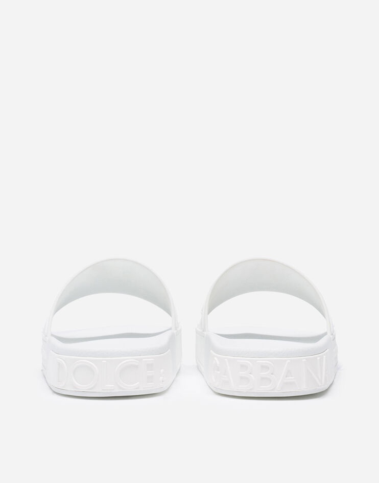 Rubber beachwear sliders with D&G logo - 3