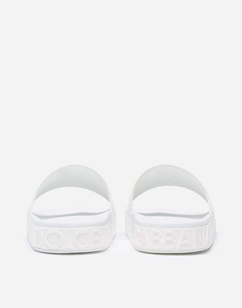 Dolce & Gabbana Rubber beachwear sliders with D&G logo outlook