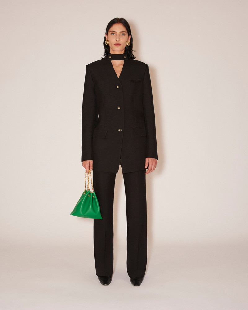 Nanushka ANAGO - Double suiting collarless loose fit jacket - Black outlook