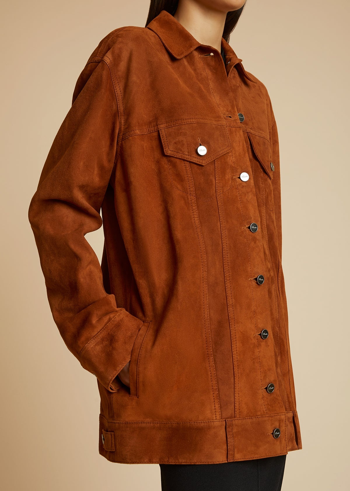 The Ross Jacket in Rust Suede - 4