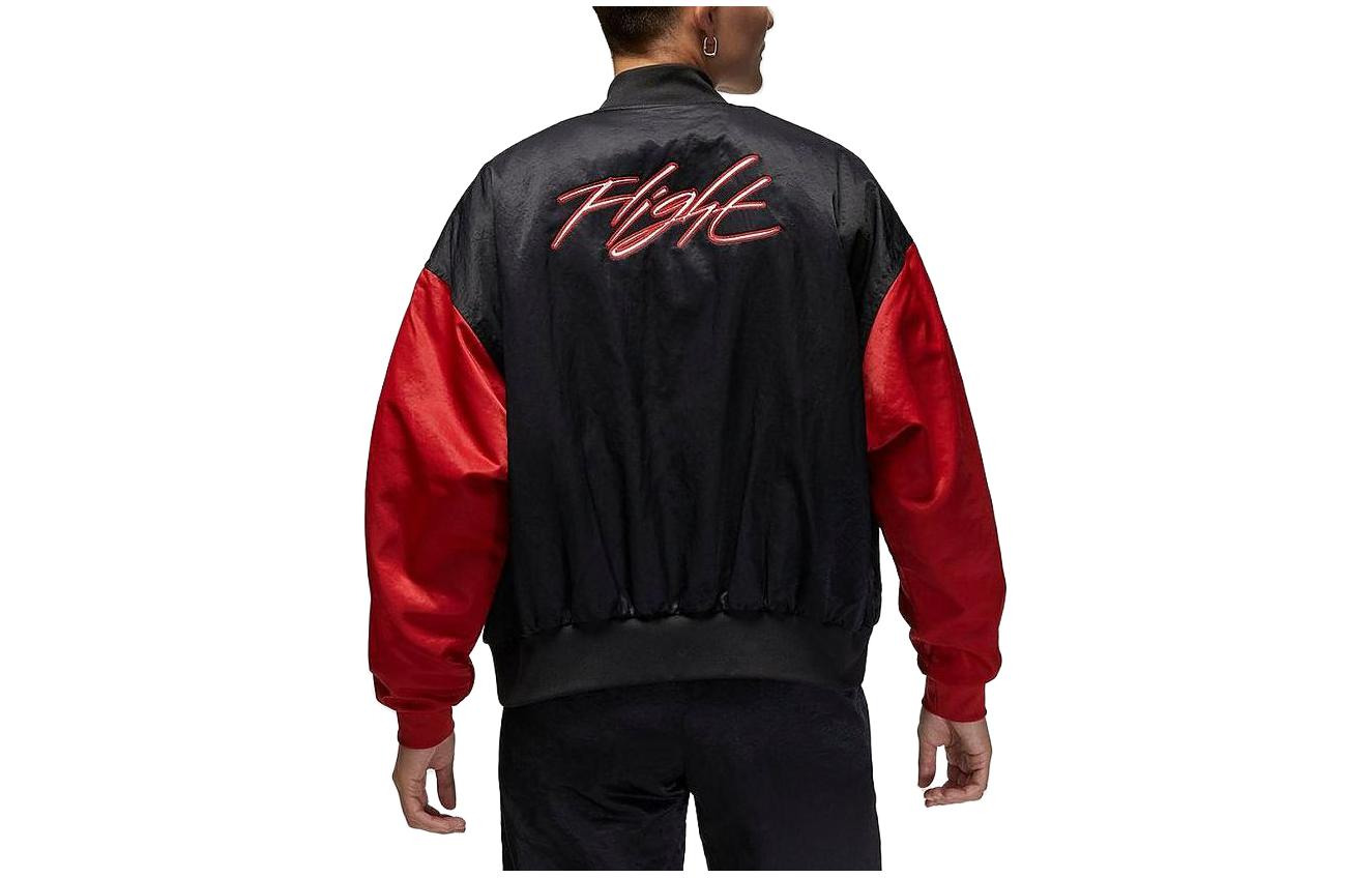 (WMNS) Air Jordan Flight Renegade Jacket 'Black Red' DV1414-010 - 3
