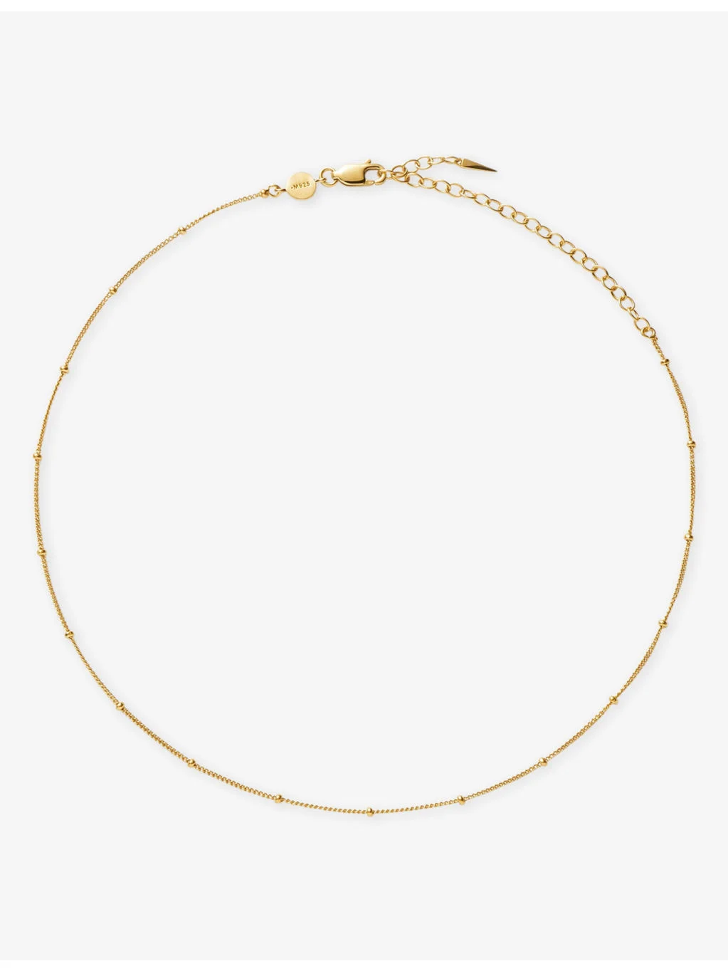 Bobble 18ct Yellow Gold Vermeil Chain Choker - 1