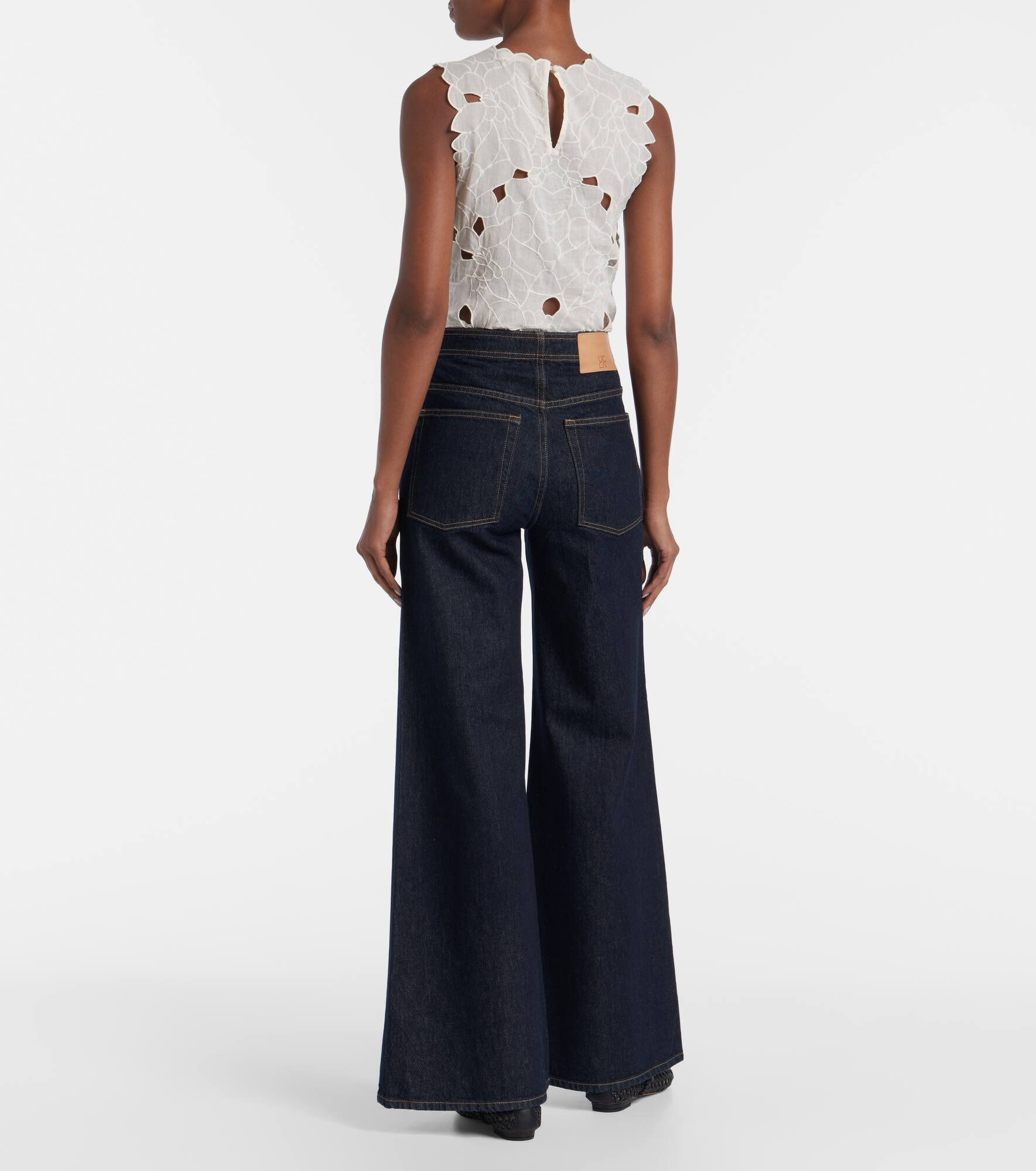 Bianca high-rise wide-leg jeans - 3