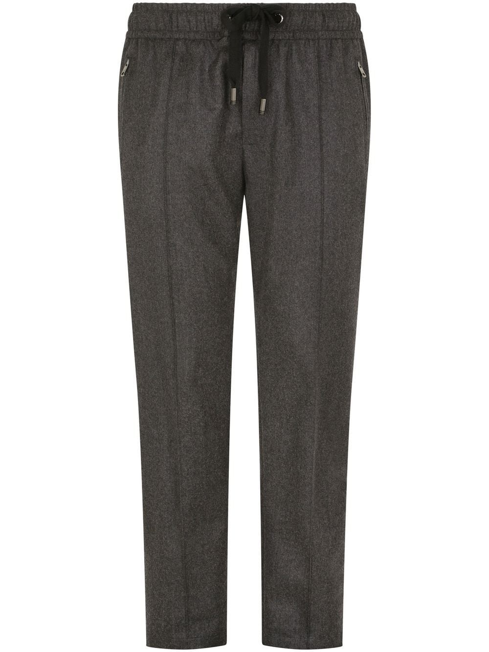 cropped drawstring trousers - 1