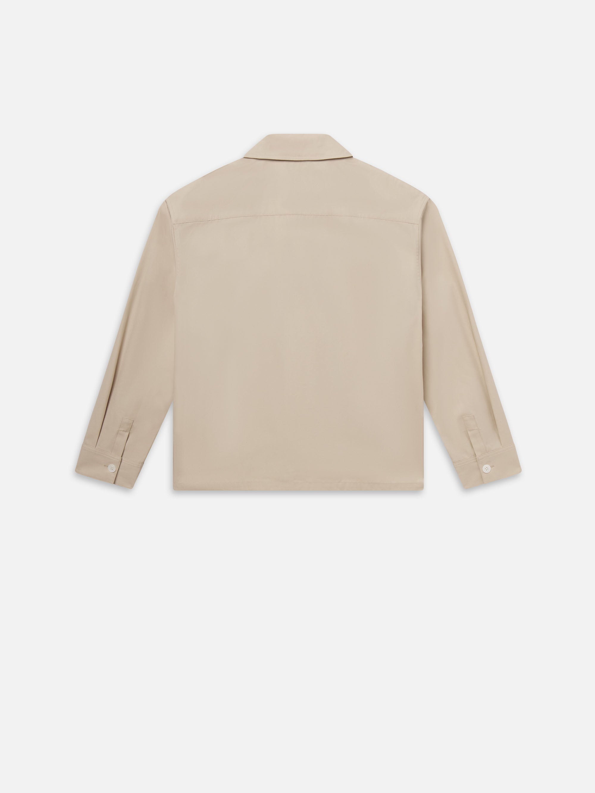 Double Pocket Over Shirt in Light Beige - 4