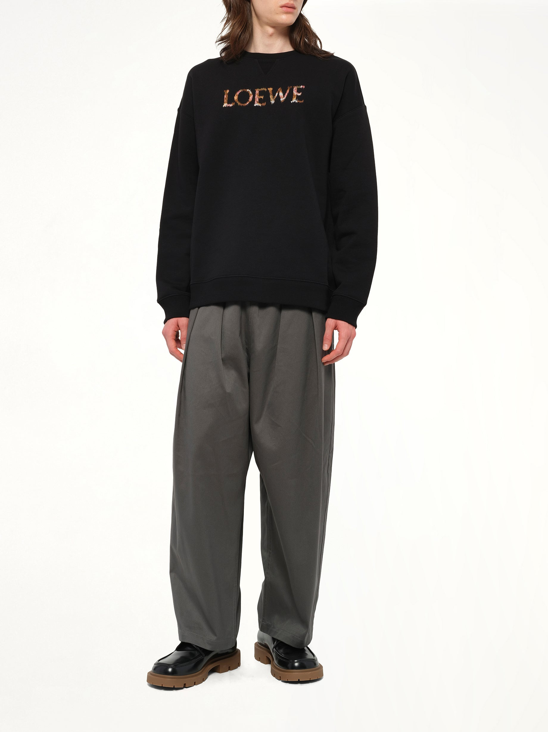 Regular Fit Sweatshirt in Black - 4