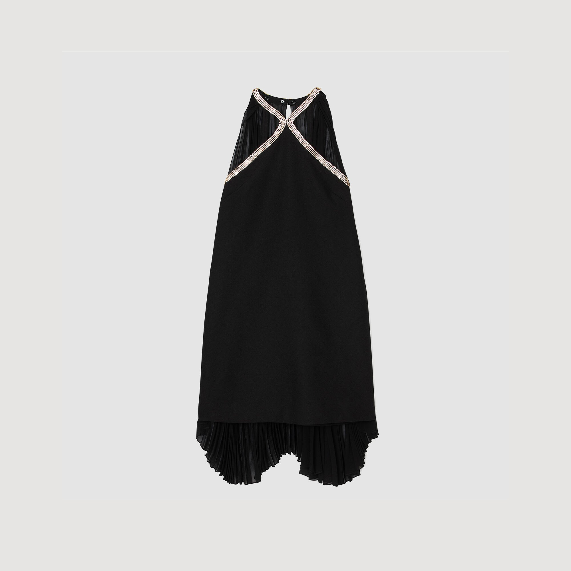 MINI CAPE DRESS WITH RHINESTONES - 6
