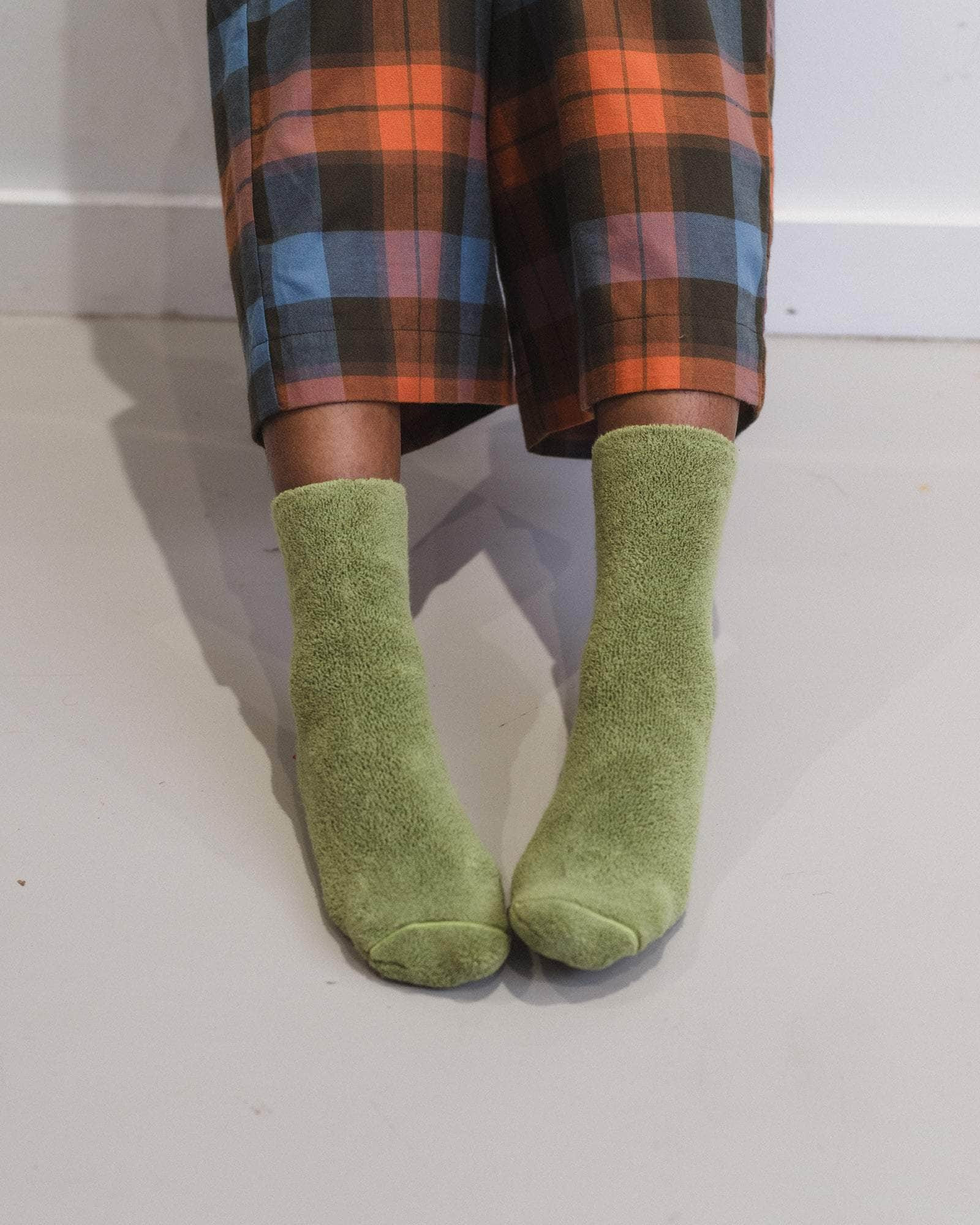 Buckle Overankle Socks - Textured Organic Cotton - 3