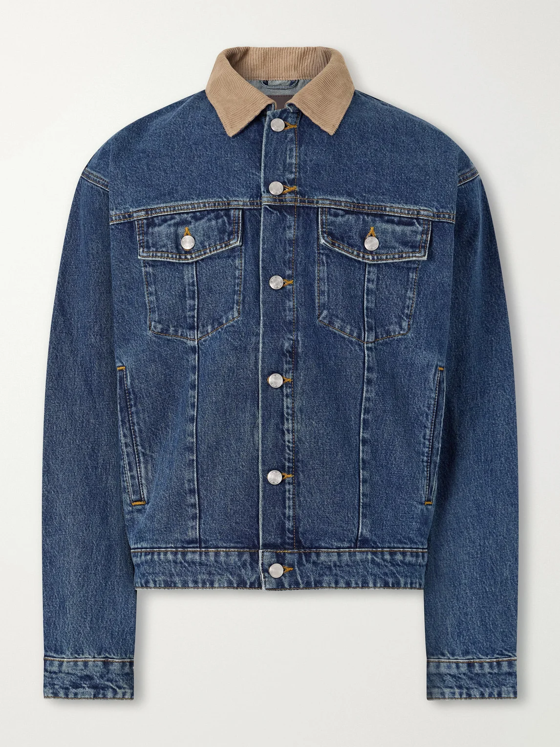 Roy 1847 Organic Corduroy-Trimmed Denim Jacket - 1
