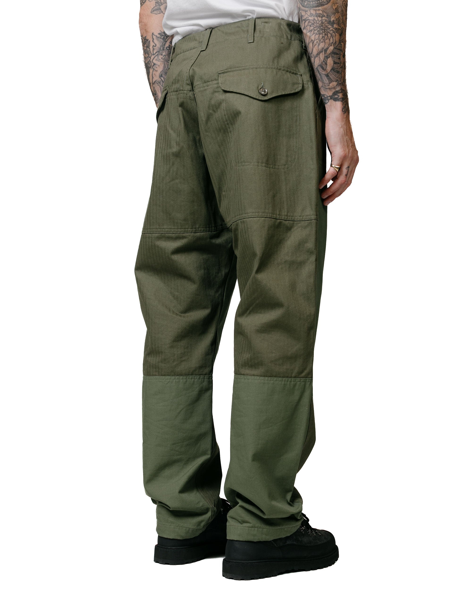 Field Pant Olive Cotton Herringbone Twill - 3