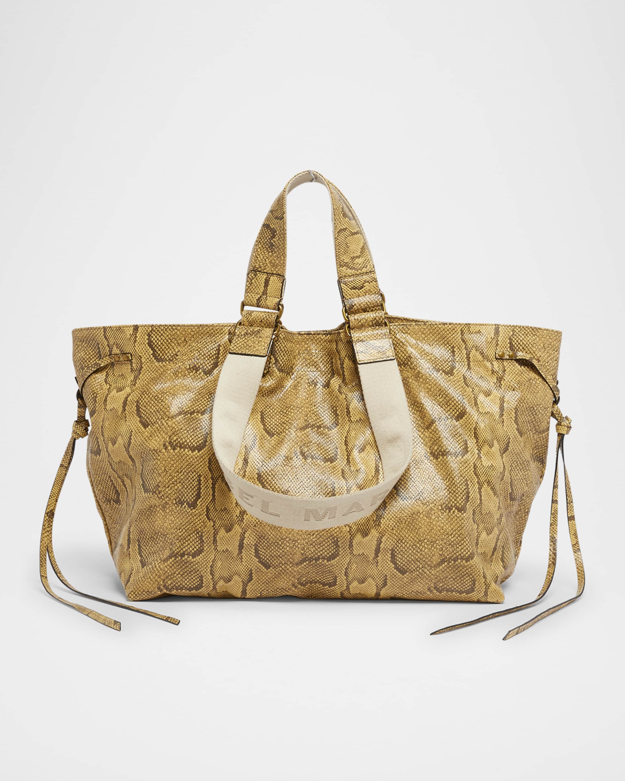 Wardy Python-Printed Leather Tote Bag - 1